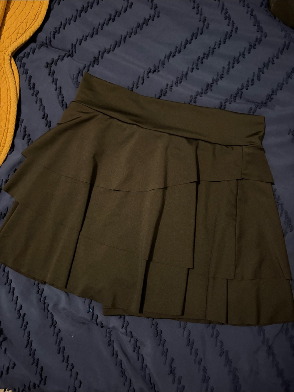 Black Tiered Mini Skirt - Unbranded